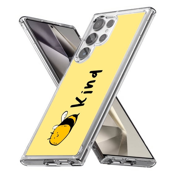 TalkingCase Slim Fit Phone Case Compatible for Samsung Galaxy S24 Ultra(Not S24, S24+ Plus), Bee Kind Print, Lightweight,Flexible, USA Print