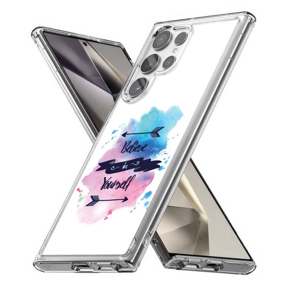 TalkingCase Slim Fit Phone Case Compatible for Samsung Galaxy S24 Ultra(Not S24, S24+ Plus), Believe Yourself Print, Lightweight,Flexible, USA Print