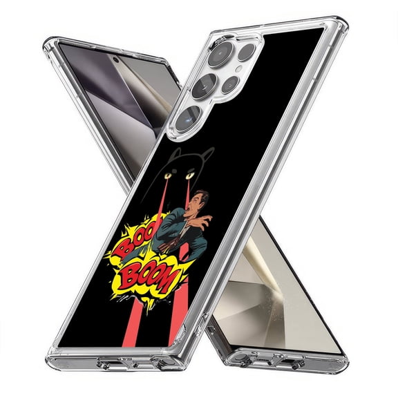 TalkingCase Slim Fit Phone Case Compatible for Samsung Galaxy S24 Ultra(Not S24, S24+ Plus), Cat Attack Boom Print, Lightweight,Flexible, USA Print