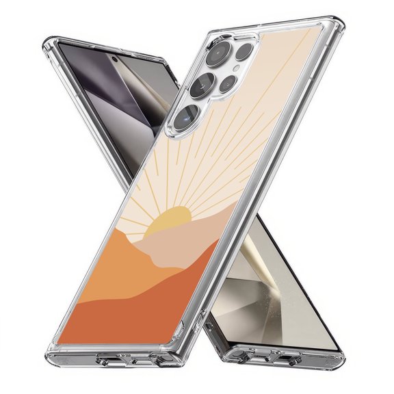 TalkingCase Slim Fit Phone Case Compatible for Samsung Galaxy S24 Ultra(Not S24, S24+ Plus), Colorblock Sunset Print, Lightweight,Flexible, USA Print