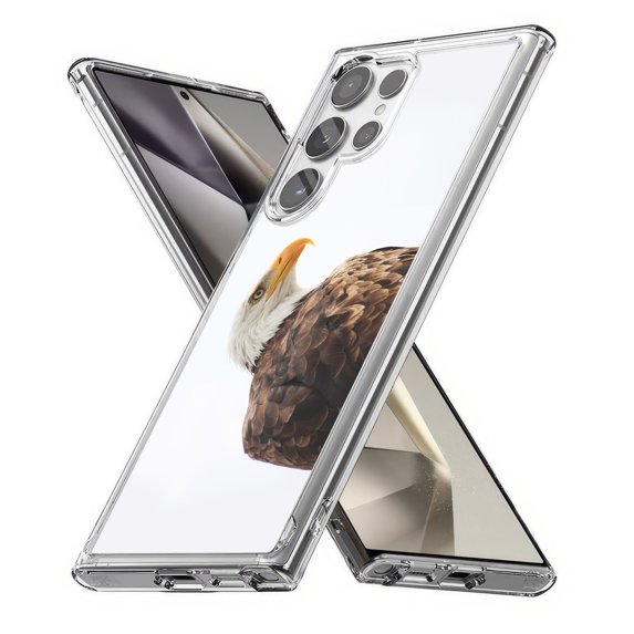 TalkingCase Slim Fit Phone Case Compatible for Samsung Galaxy S24 Ultra(Not S24, S24+ Plus), Eagle Photo Print, Lightweight,Flexible, USA Print