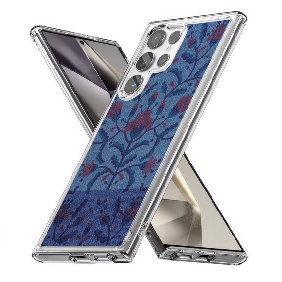 TalkingCase Slim Fit Phone Case Compatible for Samsung Galaxy S24 Ultra(Not S24, S24+ Plus), Floral On Fabric Print, Lightweight,Flexible, USA Print