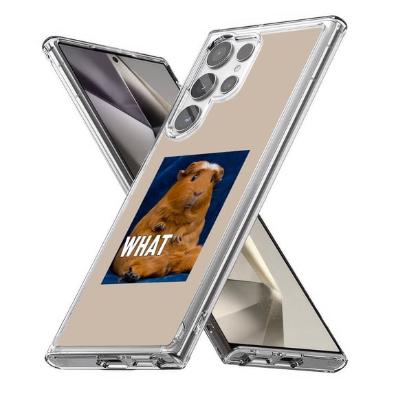 TalkingCase Slim Fit Phone Case Compatible for Samsung Galaxy S24 Ultra(Not S24, S24+ Plus), Funny Meme What Print, Lightweight,Flexible, USA Print