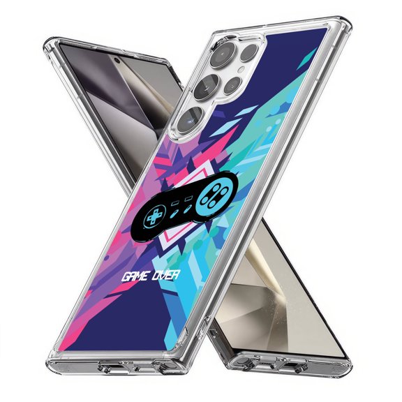 TalkingCase Slim Fit Phone Case Compatible for Samsung Galaxy S24 Ultra(Not S24, S24+ Plus), Game Over Control Print, Lightweight,Flexible, USA Print