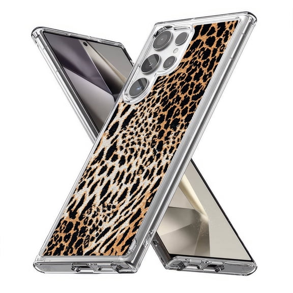 TalkingCase Slim Fit Phone Case Compatible for Samsung Galaxy S24 Ultra(Not S24, S24+ Plus), Leopard Pattern Print, Lightweight,Flexible, USA Print