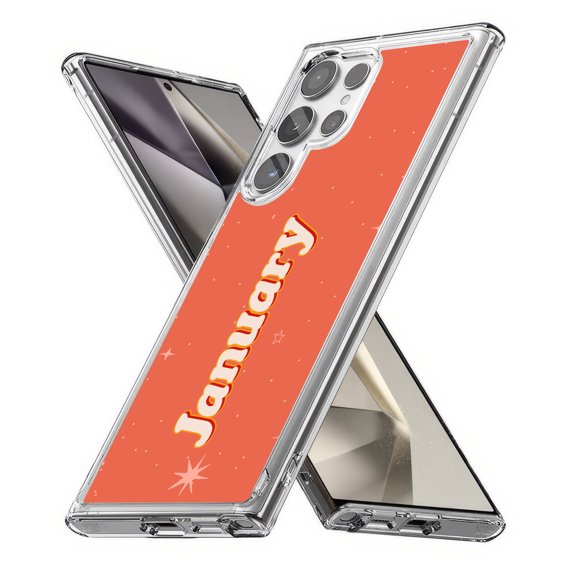 TalkingCase Slim Fit Phone Case Compatible for Samsung Galaxy S24 Ultra(Not S24, S24+ Plus), Month January Print, Lightweight,Flexible, USA Print