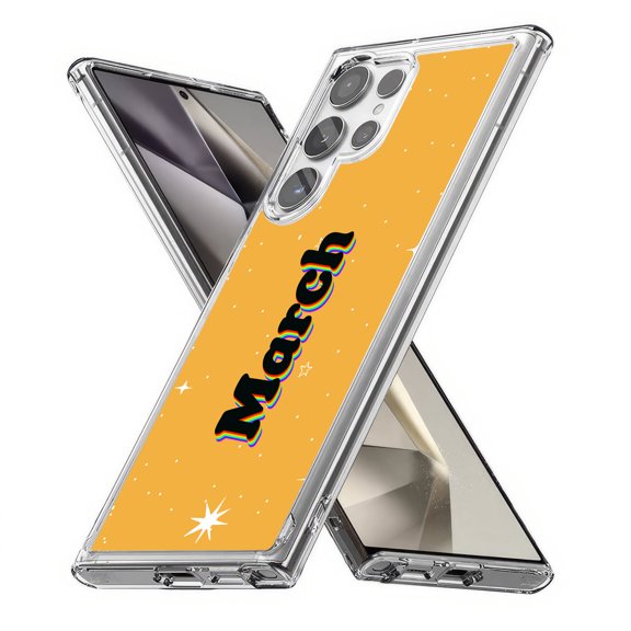 TalkingCase Slim Fit Phone Case Compatible for Samsung Galaxy S24 Ultra(Not S24, S24+ Plus), Month March Print, Lightweight,Flexible, USA Print