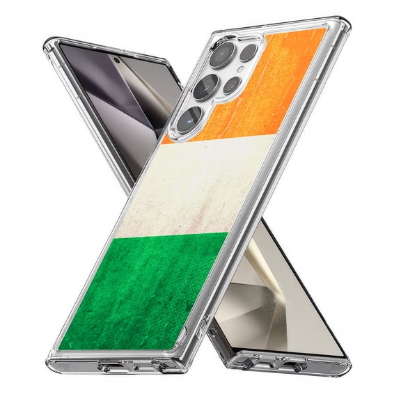 TalkingCase Slim Fit Phone Case Compatible for Samsung Galaxy S24 Ultra(Not S24, S24+ Plus), Old Flag Ireland Print, Lightweight,Flexible, USA Print