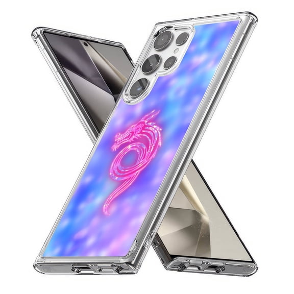 TalkingCase Slim Fit Phone Case Compatible for Samsung Galaxy S24 Ultra(Not S24, S24+ Plus), Shining Dragon Print, Lightweight,Flexible, USA Print