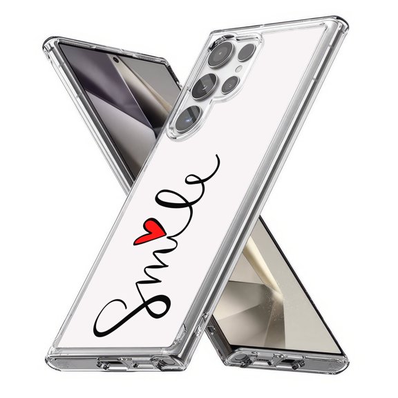 TalkingCase Slim Fit Phone Case Compatible for Samsung Galaxy S24 Ultra(Not S24, S24+ Plus), Smile Love Heart Print, Lightweight,Flexible, USA Print