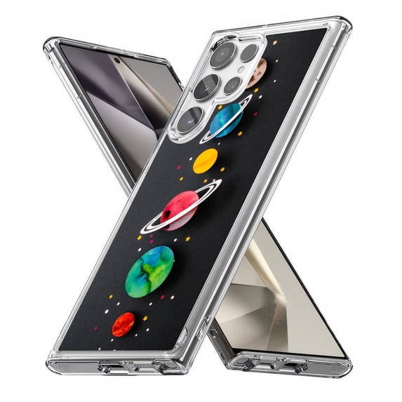 TalkingCase Slim Fit Phone Case Compatible for Samsung Galaxy S24 Ultra(Not S24, S24+ Plus), Stars Planets 13 Print, Lightweight,Flexible, USA Print