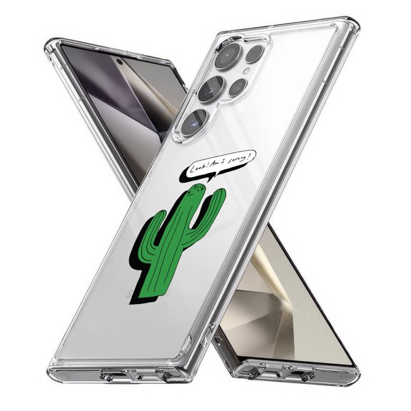 TalkingCase Slim Fit Phone Case Compatible for Samsung Galaxy S24 Ultra(Not S24, S24+ Plus), Strong Cactus Print, Lightweight,Flexible, USA Print