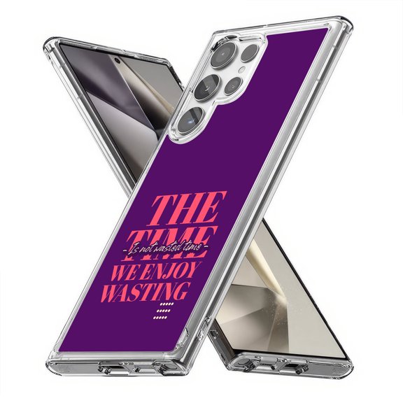 TalkingCase Slim Fit Phone Case Compatible for Samsung Galaxy S24 Ultra(Not S24, S24+ Plus), Time Not Wasted Print, Lightweight,Flexible, USA Print