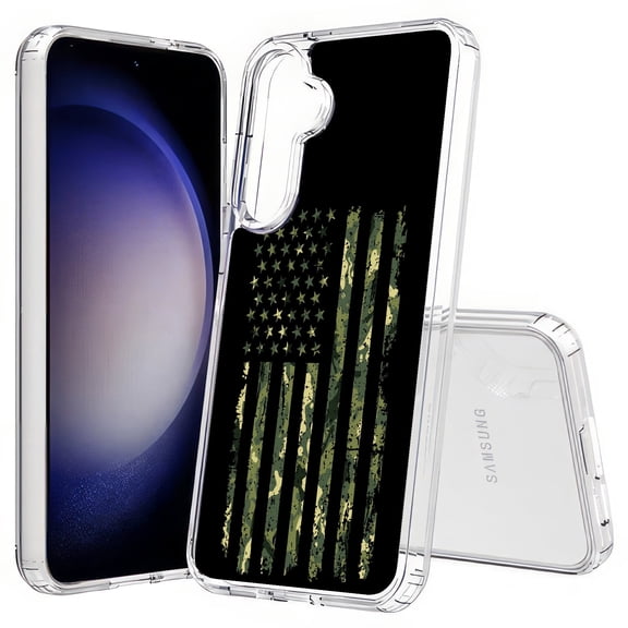 TalkingCase Slim Fit Phone Case Compatible for Samsung Galaxy S25(Not S25+ Plus/Ultra), American Flag Camo Print, Lightweight,Flexible, USA Print