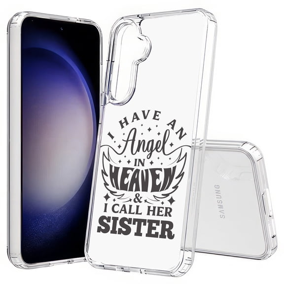 TalkingCase Slim Fit Phone Case Compatible for Samsung Galaxy S25(Not S25+ Plus/Ultra), Angel Sister Heaven Print, Lightweight,Flexible, USA Print