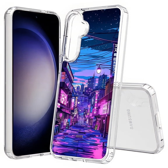 TalkingCase Slim Fit Phone Case Compatible for Samsung Galaxy S25(Not S25+ Plus/Ultra), Anime City Street 1 Print, Lightweight,Flexible, USA Print