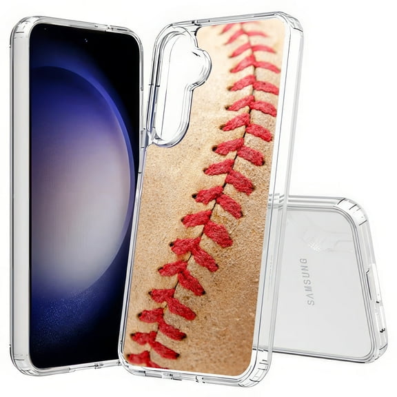 TalkingCase Slim Fit Phone Case Compatible for Samsung Galaxy S25(Not S25+ Plus/Ultra), Baseball Closeup 1 Print, Lightweight,Flexible, USA Print
