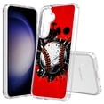 thumbnail image 1 of TalkingCase Slim Fit Phone Case Compatible for Samsung Galaxy S25(Not S25+ Plus/Ultra), Baseball Smash Red Print, Lightweight,Flexible, USA Print, 1 of 6