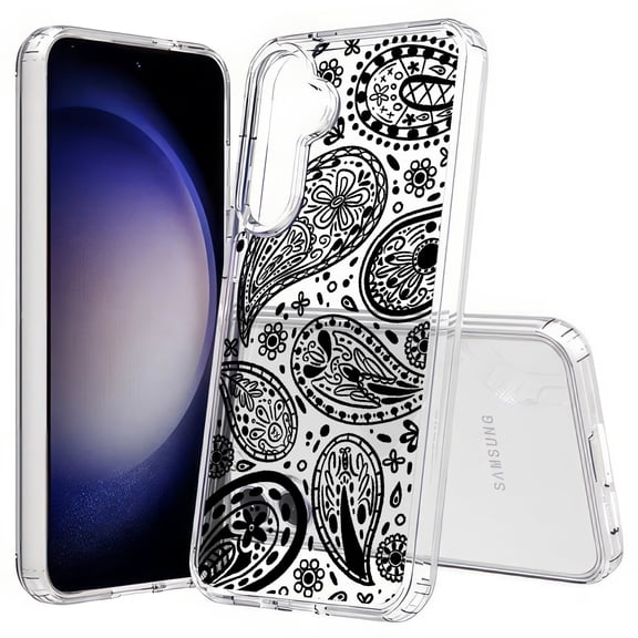 TalkingCase Slim Fit Phone Case Compatible for Samsung Galaxy S25(Not S25+ Plus/Ultra), Black Bandana 2 Print, Lightweight,Flexible, USA Print