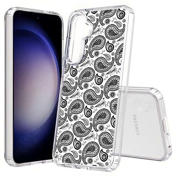 TalkingCase Slim Fit Phone Case Compatible for Samsung Galaxy S25(Not S25+ Plus/Ultra), Black Bandana Print, Lightweight,Flexible, USA Print