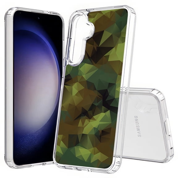 TalkingCase Slim Fit Phone Case Compatible for Samsung Galaxy S25(Not S25+ Plus/Ultra), Camo Triangular Print, Lightweight,Flexible, USA Print