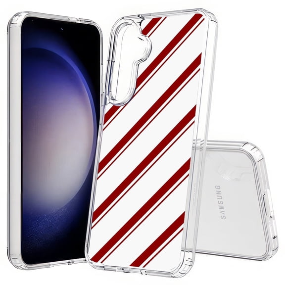 TalkingCase Slim Fit Phone Case Compatible for Samsung Galaxy S25(Not S25+ Plus/Ultra), Candy Stripe Red Print, Lightweight,Flexible, USA Print