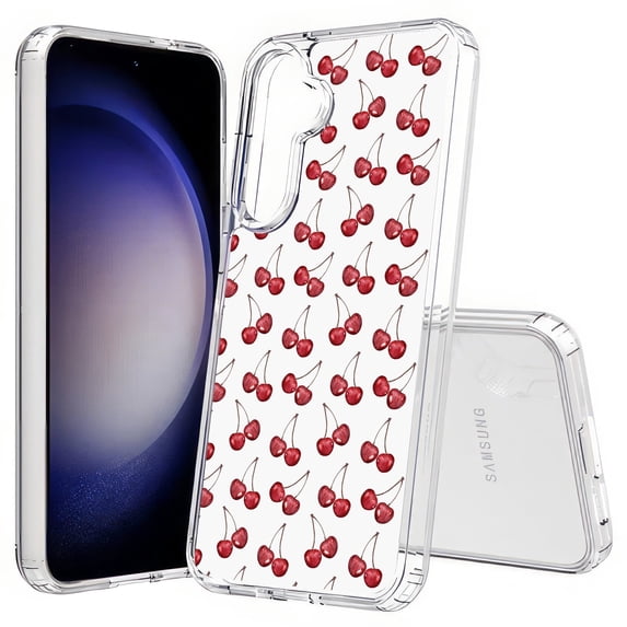 TalkingCase Slim Fit Phone Case Compatible for Samsung Galaxy S25(Not S25+ Plus/Ultra), Cherries Pattern Print, Lightweight,Flexible, USA Print