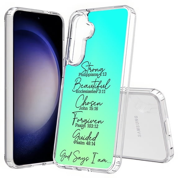 TalkingCase Slim Fit Phone Case Compatible for Samsung Galaxy S25(Not S25+ Plus/Ultra), Christian Quote 1 Print, Lightweight,Flexible, USA Print