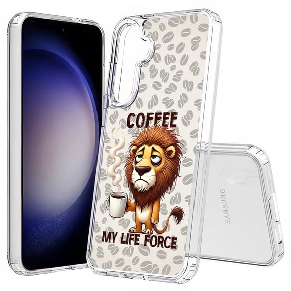 TalkingCase Slim Fit Phone Case Compatible for Samsung Galaxy S25(Not S25+ Plus/Ultra), Coffee My Life Force Print, Lightweight,Flexible, USA Print