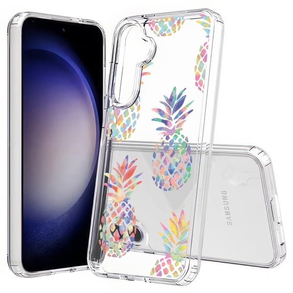 TalkingCase Slim Fit Phone Case Compatible for Samsung Galaxy S25(Not S25+ Plus/Ultra), Color Pineapple Print, Lightweight,Flexible, USA Print