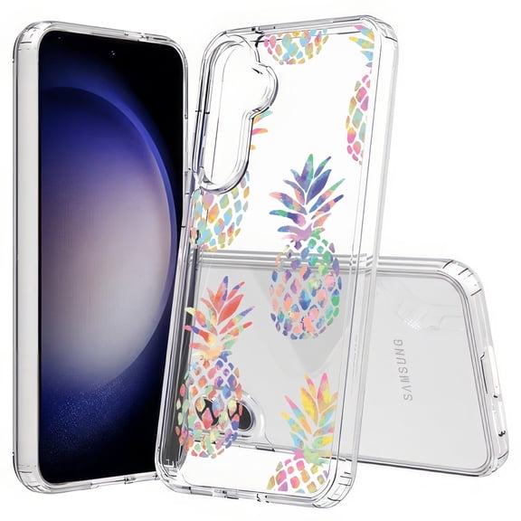 TalkingCase Slim Fit Phone Case Compatible for Samsung Galaxy S25(Not S25+ Plus/Ultra), Color Pineapple Print, Lightweight,Flexible, USA Print