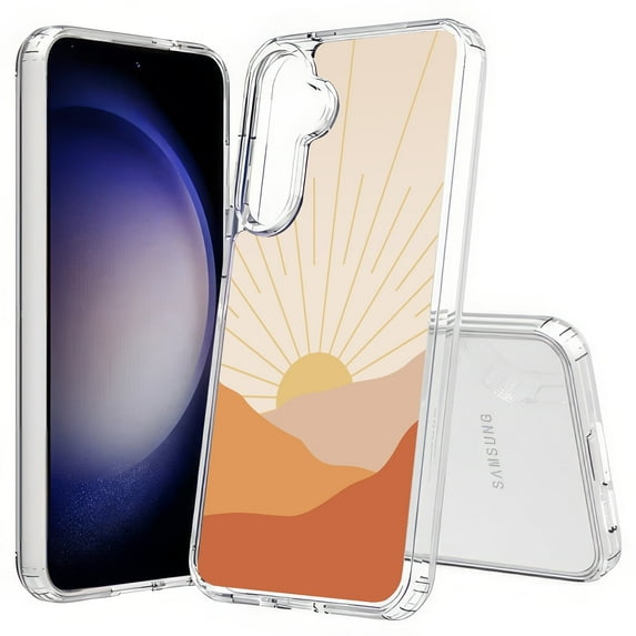 TalkingCase Slim Fit Phone Case Compatible for Samsung Galaxy S25(Not S25+ Plus/Ultra), Colorblock Sunset Print, Lightweight,Flexible, USA Print