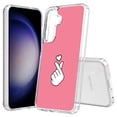 thumbnail image 1 of TalkingCase Slim Fit Phone Case Compatible for Samsung Galaxy S25(Not S25+ Plus/Ultra), Cute Finger Heart Print, Lightweight,Flexible, USA Print, 1 of 6