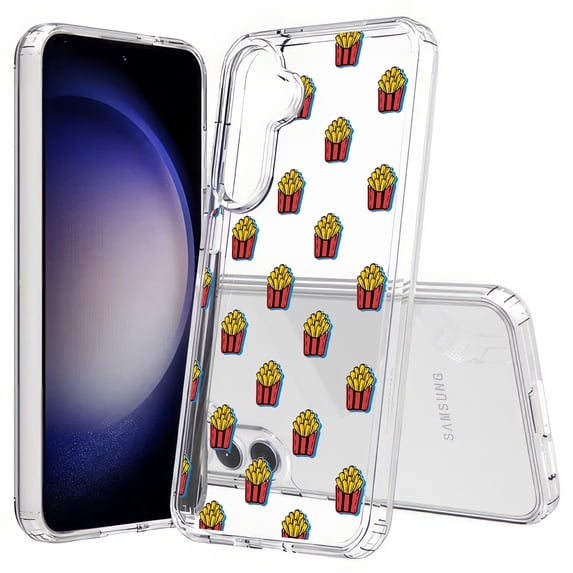 TalkingCase Slim Fit Phone Case Compatible for Samsung Galaxy S25(Not S25+ Plus/Ultra), Cute French Fries Print, Lightweight,Flexible, USA Print
