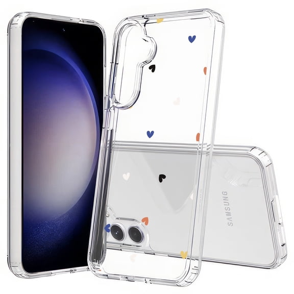 TalkingCase Slim Fit Phone Case Compatible for Samsung Galaxy S25(Not S25+ Plus/Ultra), Cute Hearts Clear Print, Lightweight,Flexible, USA Print