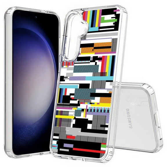 TalkingCase Slim Fit Phone Case Compatible for Samsung Galaxy S25(Not S25+ Plus/Ultra), Digital Glitch Print, Lightweight,Flexible, USA Print