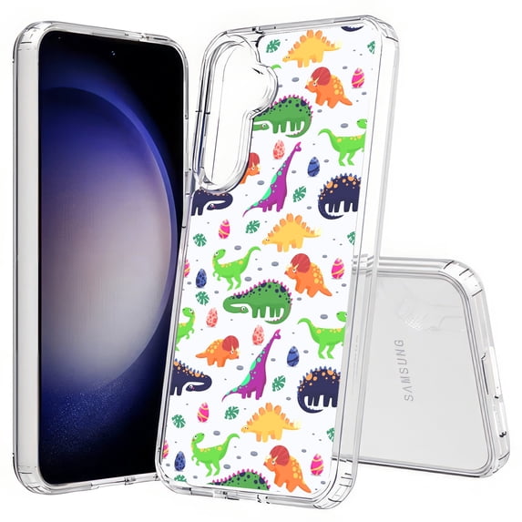 TalkingCase Slim Fit Phone Case Compatible for Samsung Galaxy S25(Not S25+ Plus/Ultra), Dinosaur 7 Print, Lightweight,Flexible, USA Print