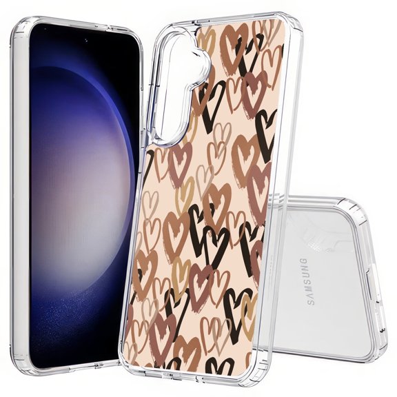 TalkingCase Slim Fit Phone Case Compatible for Samsung Galaxy S25(Not S25+ Plus/Ultra), Doodle Hearts Print, Lightweight,Flexible, USA Print