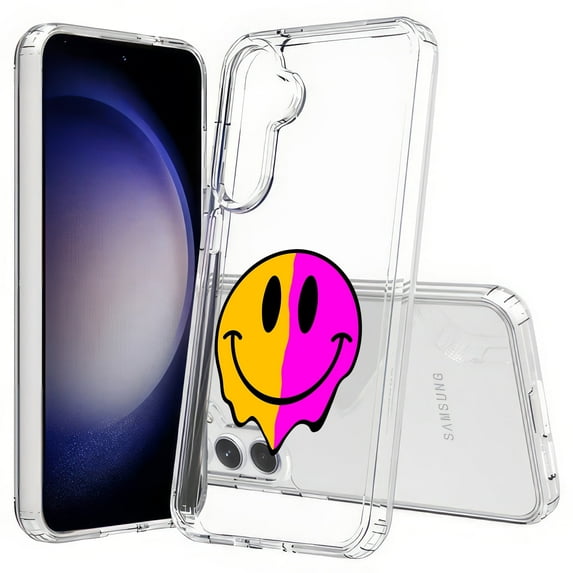 TalkingCase Slim Fit Phone Case Compatible for Samsung Galaxy S25(Not S25+ Plus/Ultra), Dripping Smiley Face Print, Lightweight,Flexible, USA Print