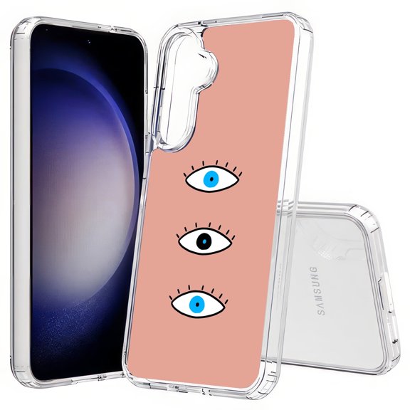 TalkingCase Slim Fit Phone Case Compatible for Samsung Galaxy S25(Not S25+ Plus/Ultra), Evil Eye Blue Print, Lightweight,Flexible, USA Print