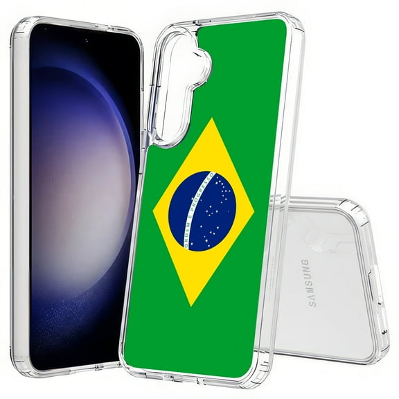 TalkingCase Slim Fit Phone Case Compatible for Samsung Galaxy S25(Not S25+ Plus/Ultra), Flag Brazil Print, Lightweight,Flexible, USA Print