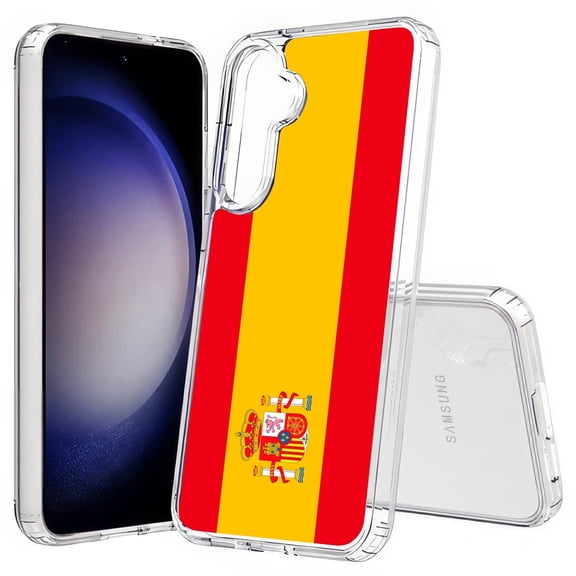 TalkingCase Slim Fit Phone Case Compatible for Samsung Galaxy S25(Not S25+ Plus/Ultra), Flag Spain Print, Lightweight,Flexible, USA Print