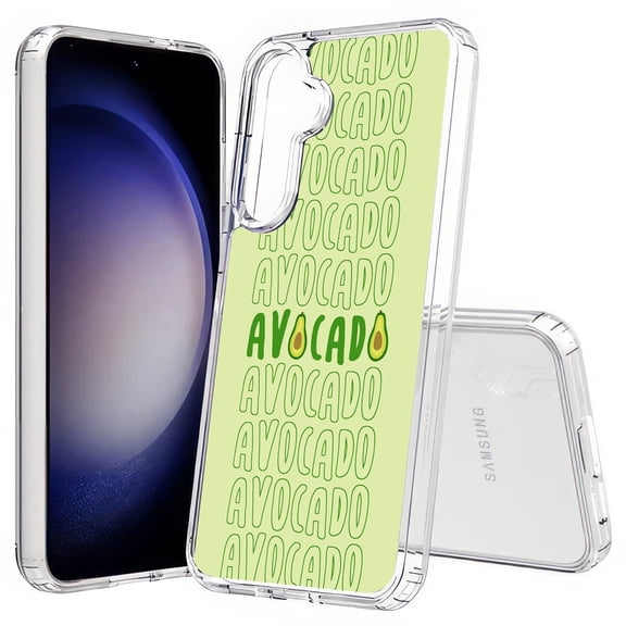 TalkingCase Slim Fit Phone Case Compatible for Samsung Galaxy S25(Not S25+ Plus/Ultra), Green Avocado Text Print, Lightweight,Flexible, USA Print