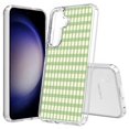 thumbnail image 1 of TalkingCase Slim Fit Phone Case Compatible for Samsung Galaxy S25(Not S25+ Plus/Ultra), Green Grid Lines Print, Lightweight,Flexible, USA Print, 1 of 6