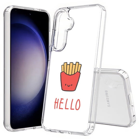 TalkingCase Slim Fit Phone Case Compatible for Samsung Galaxy S25(Not S25+ Plus/Ultra), Hello Fries Print, Lightweight,Flexible, USA Print