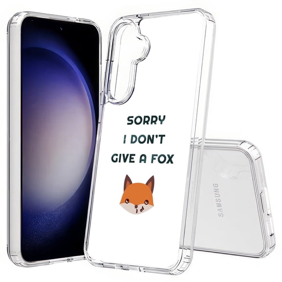 TalkingCase Slim Fit Phone Case Compatible for Samsung Galaxy S25(Not S25+ Plus/Ultra), I Don't Give A Fox Print, Lightweight,Flexible, USA Print