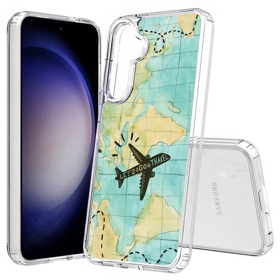 TalkingCase Slim Fit Phone Case Compatible for Samsung Galaxy S25(Not S25+ Plus/Ultra), Let's Go Travel Print, Lightweight,Flexible, USA Print
