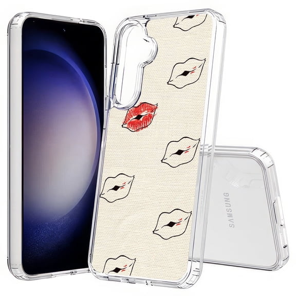 TalkingCase Slim Fit Phone Case Compatible for Samsung Galaxy S25(Not S25+ Plus/Ultra), Love & Kisses Print, Lightweight,Flexible, USA Print