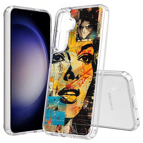 TalkingCase Slim Fit Phone Case Compatible for Samsung Galaxy S25(Not S25+ Plus/Ultra), Magazine Collage 1 Print, Lightweight,Flexible, USA Print