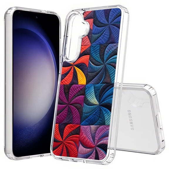 TalkingCase Slim Fit Phone Case Compatible for Samsung Galaxy S25(Not S25+ Plus/Ultra), Modern Quilt Patch 1 Print, Lightweight,Flexible, USA Print